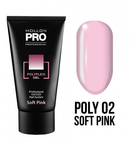 Гель для моделирования MOLLON PRO POLYFLEXI GEL COLOR - SOFT PINK 02 (60 ml) Гель для моделирования MOLLON PRO POLYFLEXI GEL COLOR - SOFT PINK 02 (60 ml)